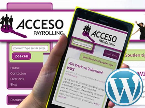 Acceso WordPress blog seo responsive website ontwikkeling