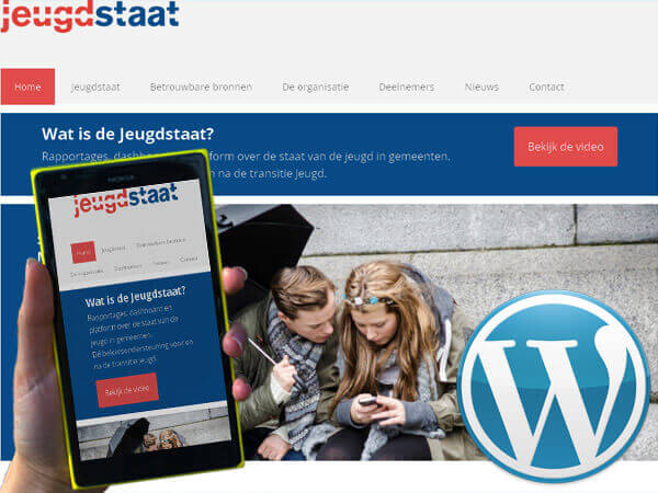 Jeugdstaat WordPress responsive website ontwikkeling