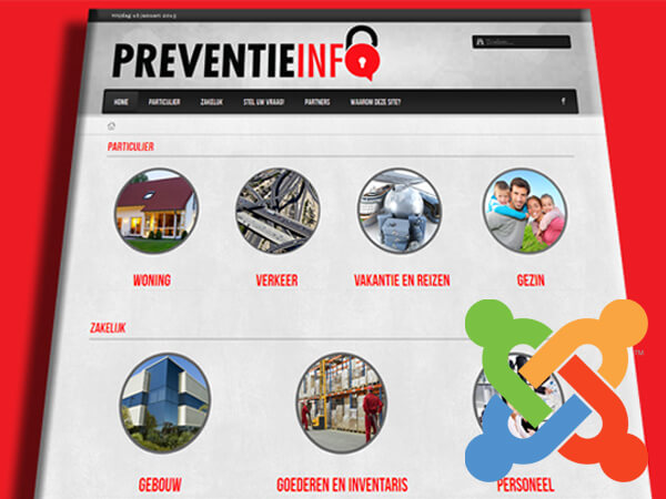 Preventieinfo Joomla website ontwikkeling