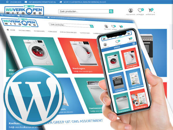 wijverkopenwitgoed webshop thema ontwikkelen WordPress WooCommerce